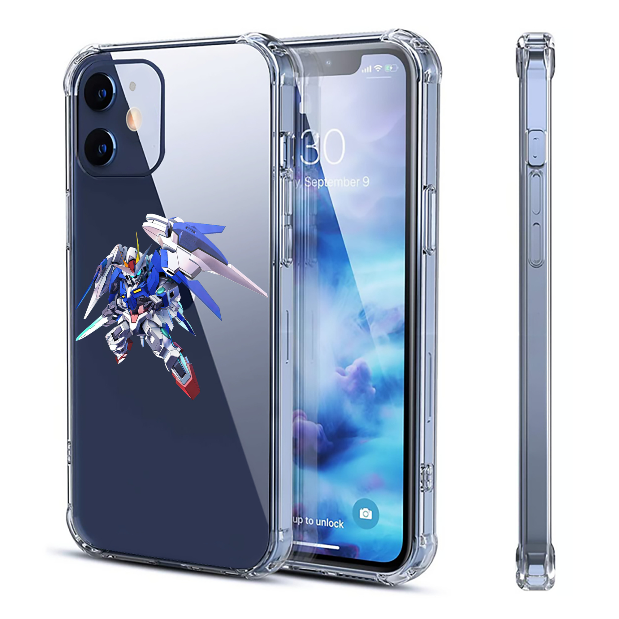 （画像用） 機動戦士ガンダム Mobile Suit Gundam 【iPhone 12シリーズ対応】透明スマホケース（クリアソフトケース）